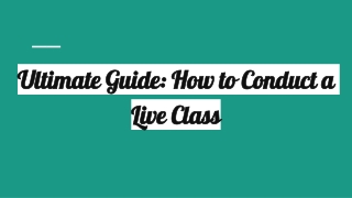 Ultimate Guide_ How to Teach Live Online Classes or Recorded Course