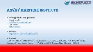 merchant navy academy DG approved Institute in navi mumbai - anvay maritime institute