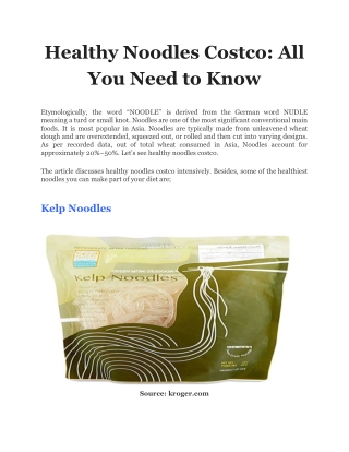Healthy Noodles Costco_ All You Need to Know