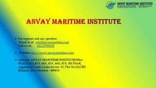 STCW COURSE NEAR ME  -ANVAY MARITIME