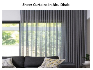 Sheer Curtains In Abu Dhabi