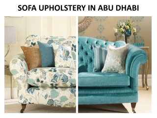 Sofa Upholstery In Abu Dhabi