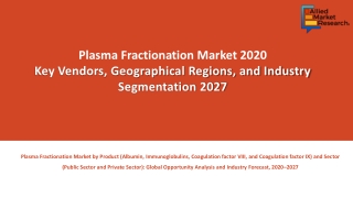 Plasma Fractionation Market