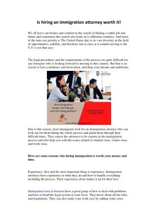 Is hiring an immigration attorney worth it
