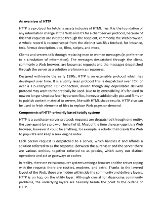 An overview of HTTP