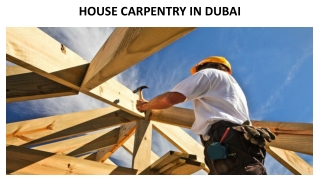 HOUSE CARPENTRY IN DUBAI