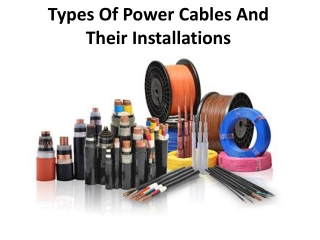 Parts of an electrical cable