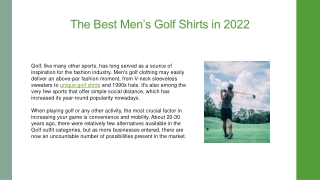 The Best Men’s Golf Shirts in 2022