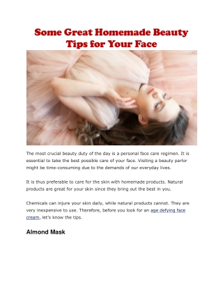 Age defying face cream