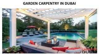 GARDEN CARPENTRY IN DUBAI