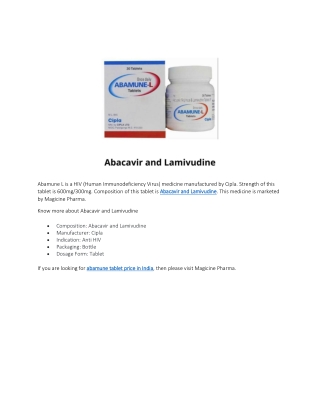 abamune tablet price in India