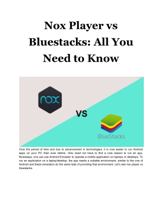noxplayer vs bluestacks