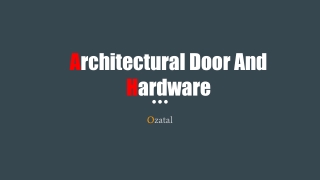 architectural door and hardware
