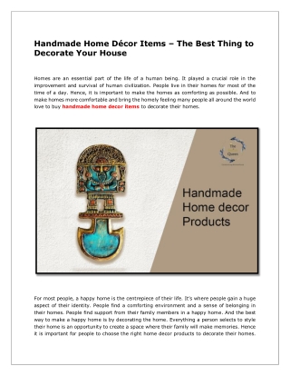 Handmade Home Décor Items