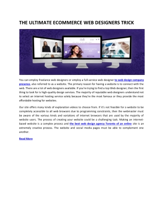THE ULTIMATE ECOMMERCE WEB DESIGNERS TRICK