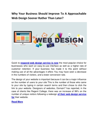 Why Your Business Should Improve To A Approachable Web Design Sooner Rather Than Later