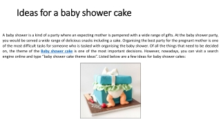 Ideas for a baby shower cake