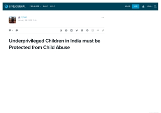 Underprivileged Children in India must be Protected from Child Abuse