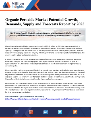 Organic Peroxide Market Capacity, Production and Revenue Analysis Report 2025