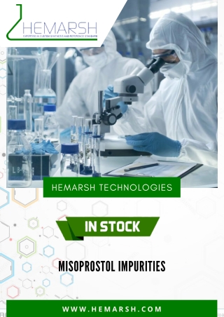 MISOPROSTOL Impurities | Manufacturer & Suppliers | India