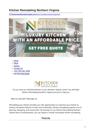 Kitchen Remodeling Northern VA