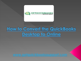 How to Convert the QuickBooks Desktop to Online?