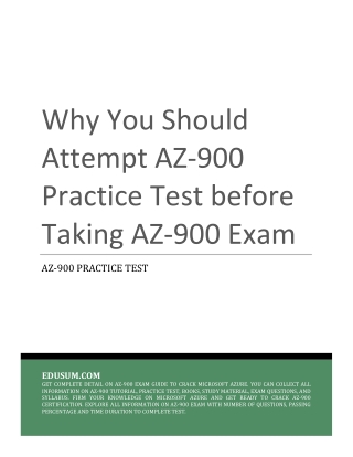 Why You Should Attempt AZ-900 Practice Test before Taking AZ-900 Exam