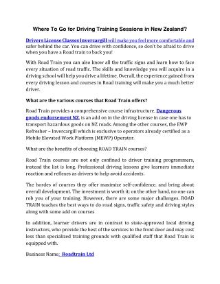 Where To Go For Driving Training Sessions in New Zealand