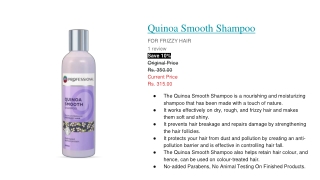 Quinoa Smooth Shampoo - Shampoo For Frizzy Hair - Godrej Professional