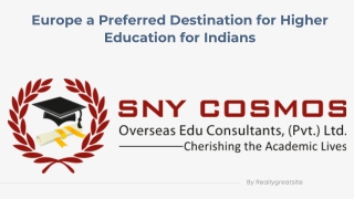 Europe a Preferred Destination for Higher Education for Indians