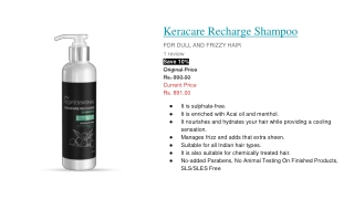 Buy Keracare Recharge Shampoo Online - Godrej Professional