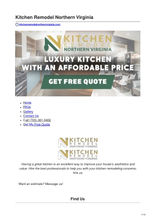 Kitchen Remodel Northern Virginia