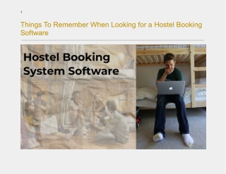 Things To Remember When Looking for a Hostel Booking Software