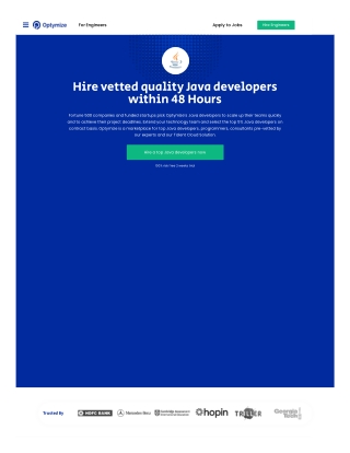 Hire the top 1% of 1 million   Java developers using Optymize’s Intelligent Tale