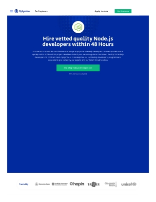 Hire Dedicated Virtual Node.js Developers Within 48 Hours | Optymize