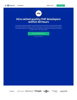 Hire PHP Developers from Most Trusted Software Development Company | Optymize