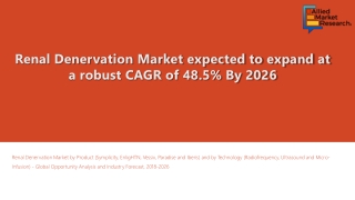 Renal Denervation Market to Witness Rise in Revenues By 2026