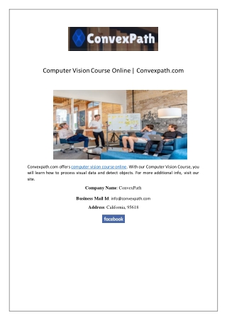 Computer Vision Course Online | Convexpath.com