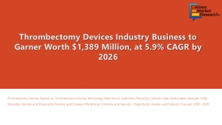 Thrombectomy Devices Market to Witness Rise in Revenues By 2026