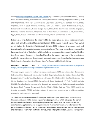Learning Management System (LMS) Market Trends