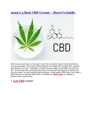 2022’s 5 Best CBD Cream – Buyer’s Guide