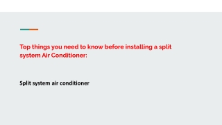 split system installer in Truganina