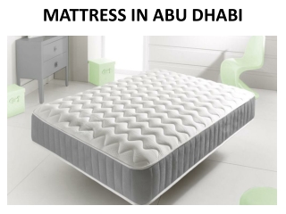 MATTRESS IN ABU DHABI