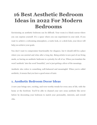 16 Best Aesthetic Bedroom Ideas in 2022 For Modern Bedrooms