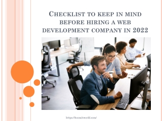 Checklist to keep in mind before hiring a web development company