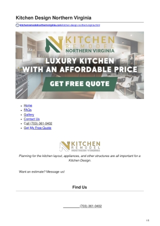 KITCHEN DESIGN NORTHERN VIRGINIA