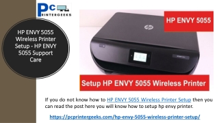 HP ENVY 5055 Wireless Printer Setup - HP ENVY 5055 Support Care