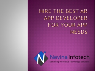 Hire the best AR app developer for your app needs