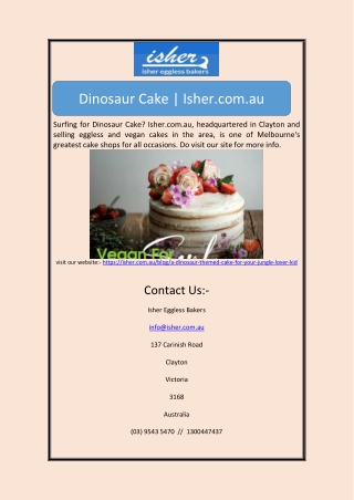 Document1Dinosaur Cake | Isher.com.au