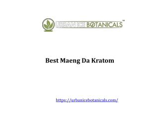 Best Maeng Da Kratom